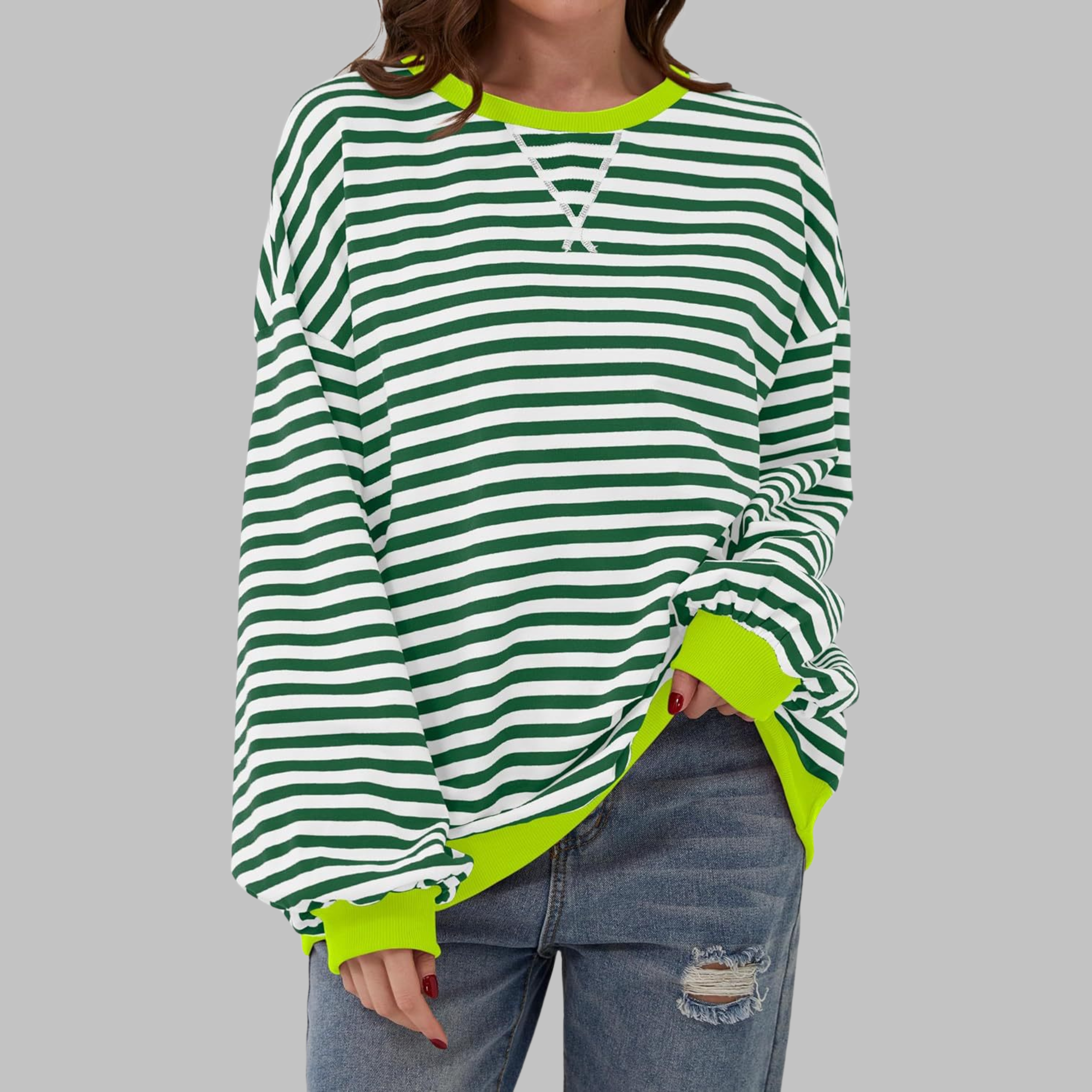 LUKA - Soft Striped Long Sleeve Top - Lightweight Spring Layer