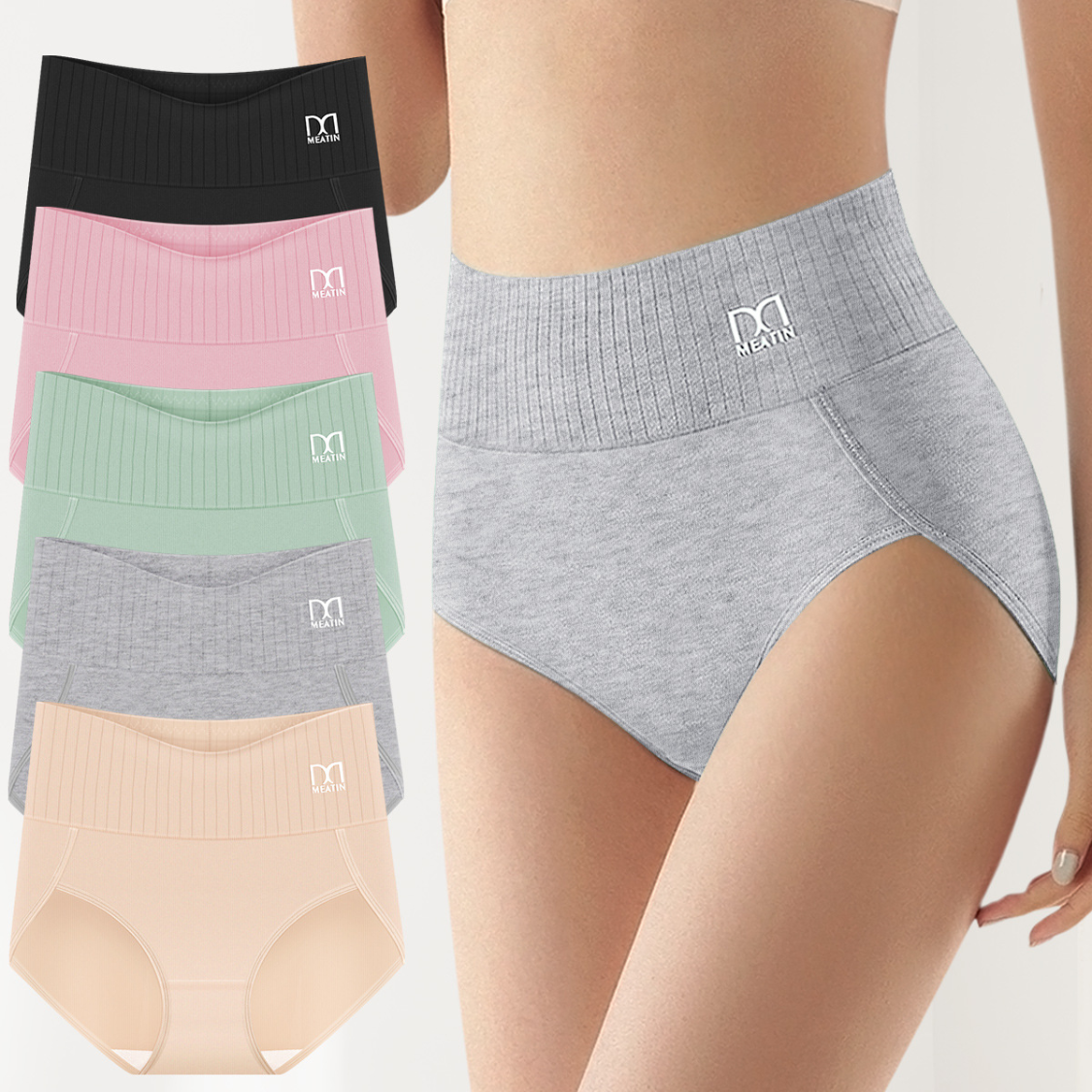 Comfora™ | 6-pack Andas & Bekväma Höga Midjetrosor med Magstöd